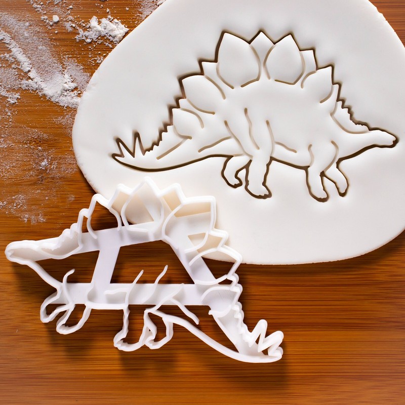 Set of 3 Dinosaur Cookie Cutters - Tyrannosaurus Rex, Stegosaurus, Triceratops gallery