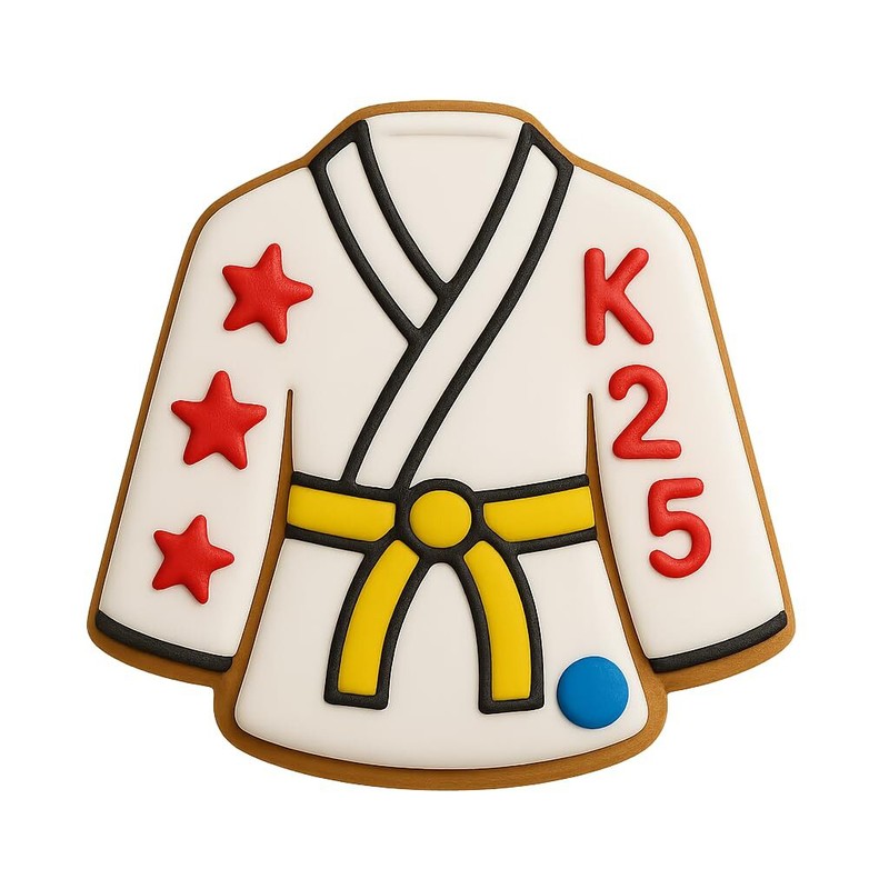 Karate Gi Cookie Cutter, 4.25x3.89", Martial Arts Themed Baking (Random Color) gallery
