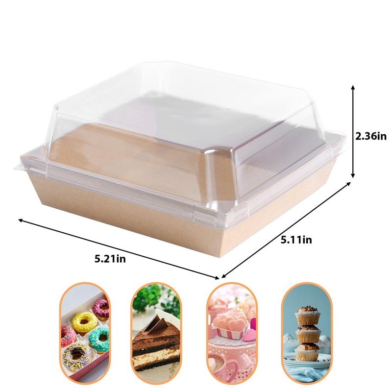 Charcuterie Boxes with Clear Lids (50 Pack) Mini Containers To Go Paper Small gallery