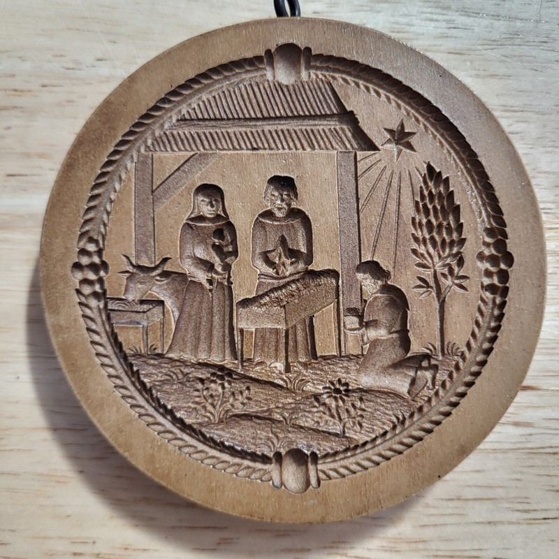 Anis Paradies Springerle Cookie Mold Christmas Nativity Manger Swiss Handmade gallery