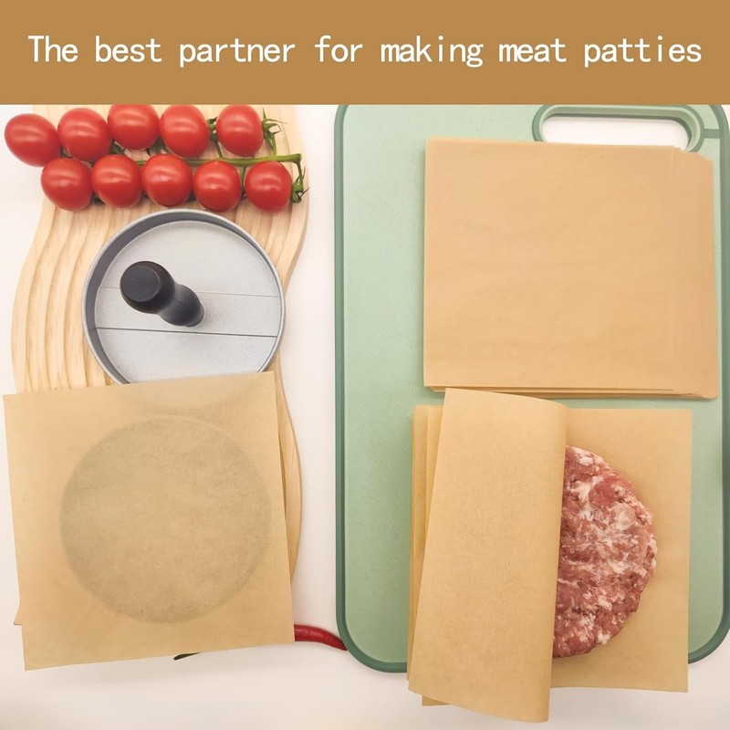 100 PCS Hburr Patty Paper 6''x6'' Non-Sti Parchment Paper Squares gallery