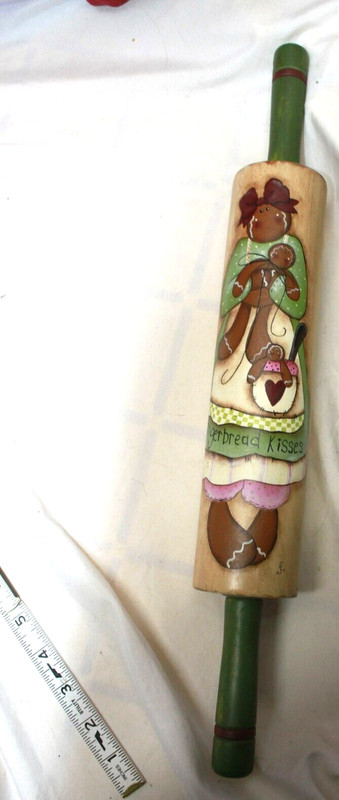Ginger Bread Themed (Gingerbread Kisses) Wood Rolling Pin