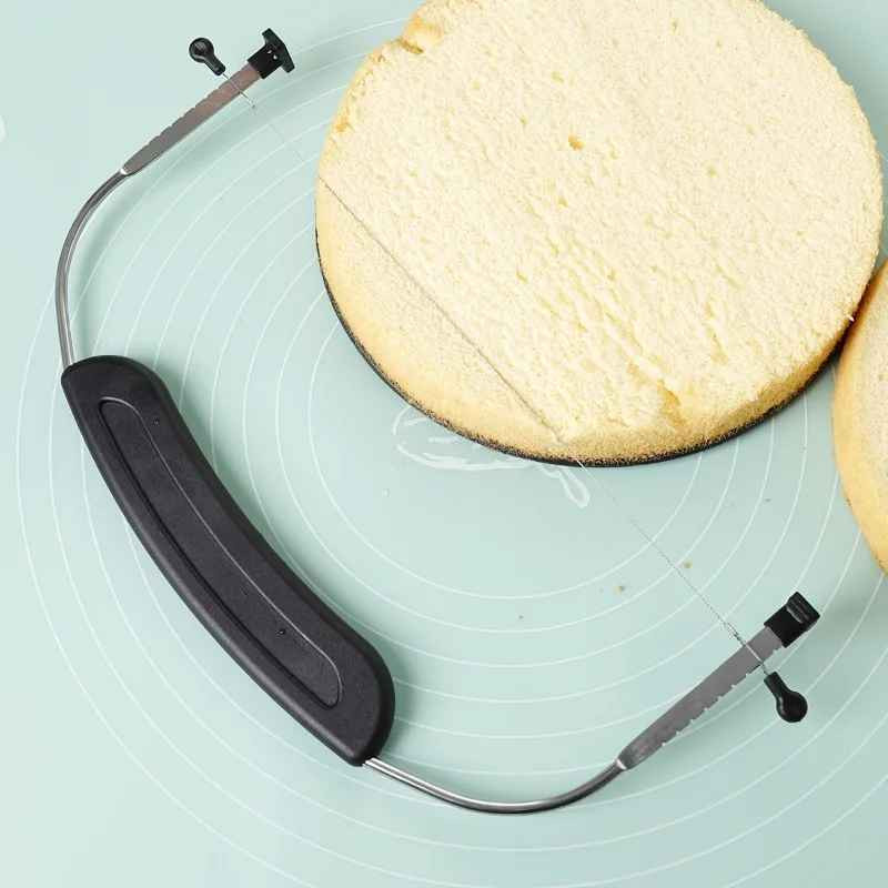 Adjustable Cake Slicer Leveler with Scale Handle Wire Cutter for Cake & Cheese gallery