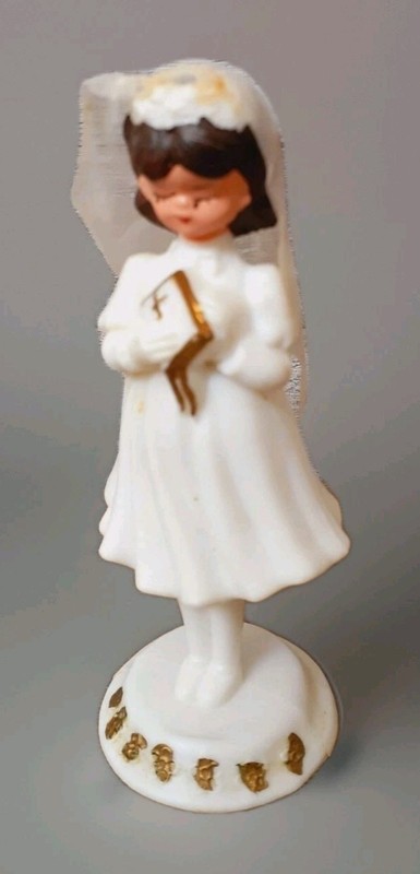 Wilton Cake Toppers Vtg 1950s My 1st communion 4¾” Cake Topper Decor Hong Kong