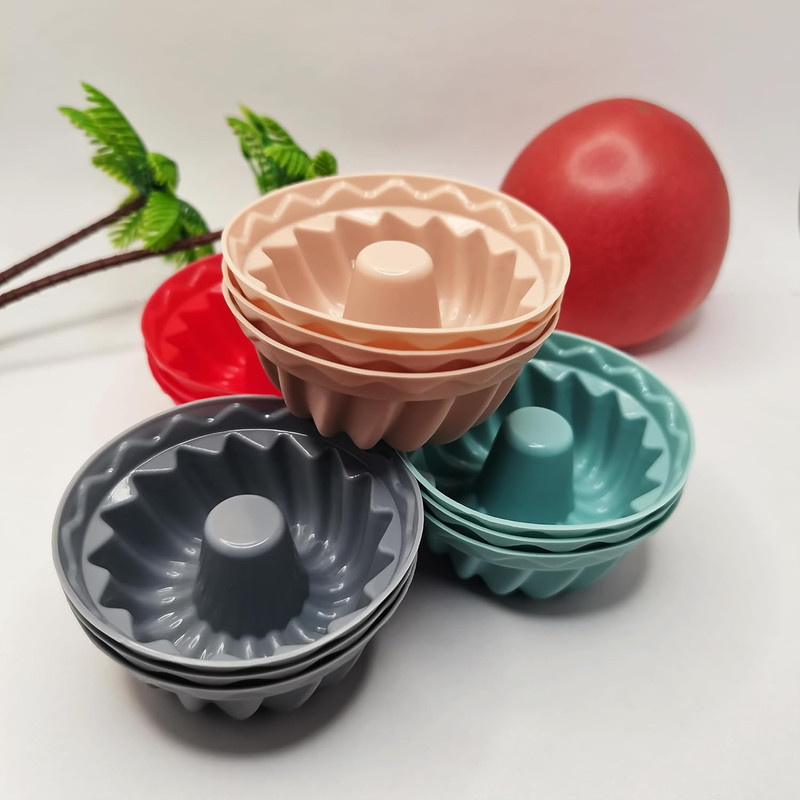 12Pzs Moldes Silicona Mini Gelatina Chocoflan Pastel Calabaza Reutilizable Horno gallery