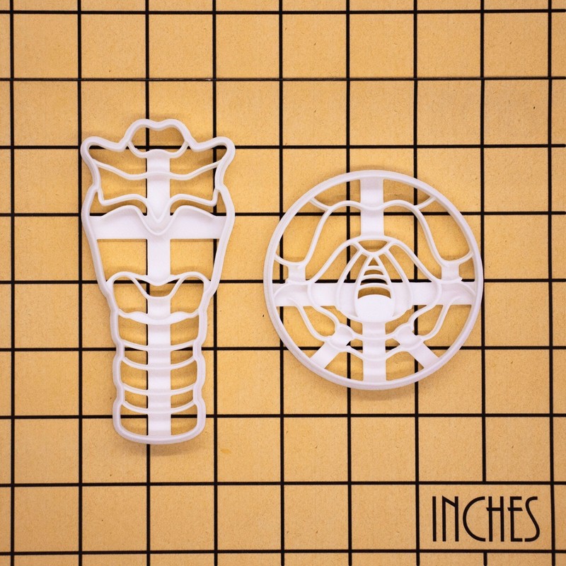 Set of 2 Larynx Cookie Cutters - anatomy intubation anesthesiology medical ENT gallery