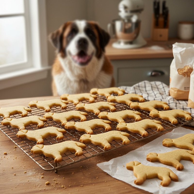 Set of 2 St Bernard Cookie Cutters - Cute dog treats pet adoption vet bakery gallery