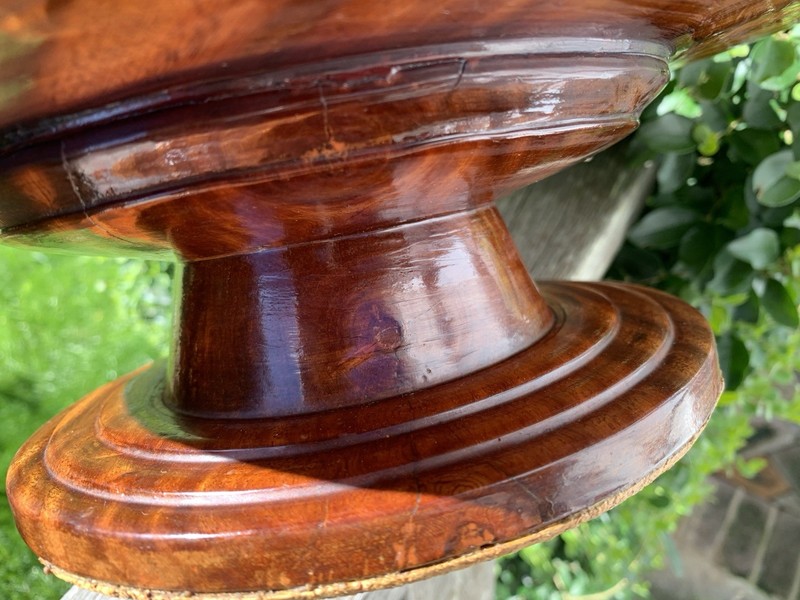Wooden Cake Stand Pedestal Hand Crafted Unique Serving Tray Plate Pizza gallery