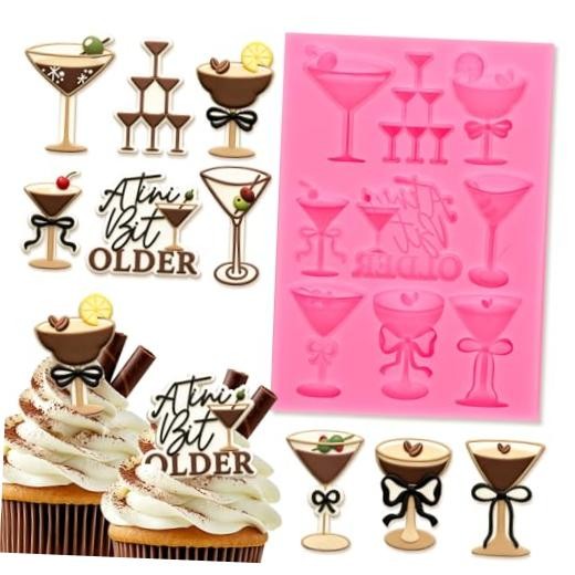 Espresso Martini Fondant Mold Bow A Tini Bit Older Silicone Mold Chocolate