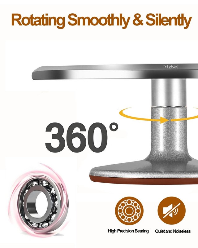Yizish Cake Turntable Aluminum Alloy, 12 Inch Rotating Cake Stand Decorating ... gallery