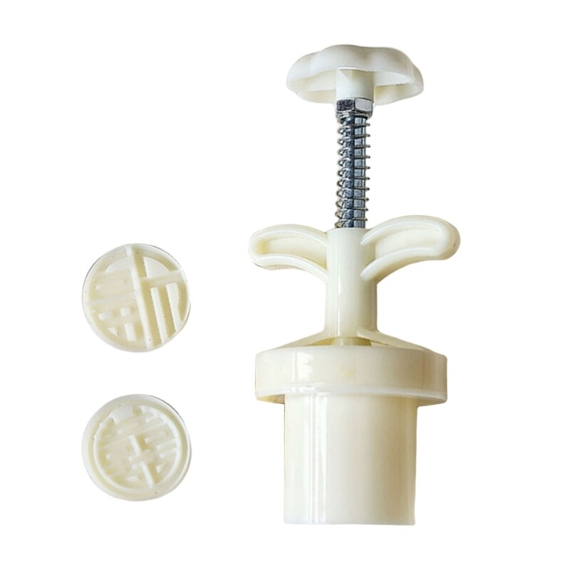 Cookie Stamps New Years Round Mooncake Molds Hand-Pressure Mooncake Maker gallery