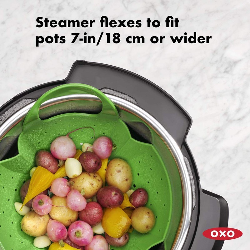 Silicone Steamer Basket Collapsible Insert for Pots Pans Microwave Pressure Cook gallery
