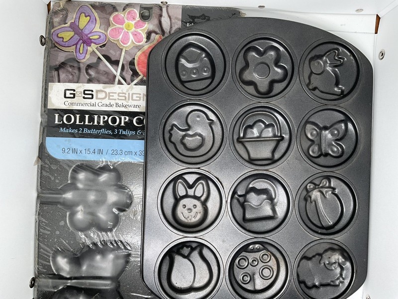 Cookie Pan Lot Easter Spring Flowers Butterfly Rabbits Lambs