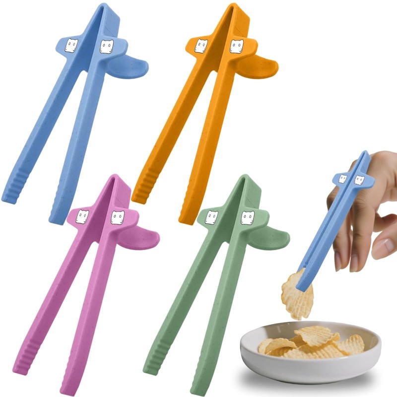 Finger Chopsticks for Snacking Grabber & Chip Helper Tool Reusable Non-Slip