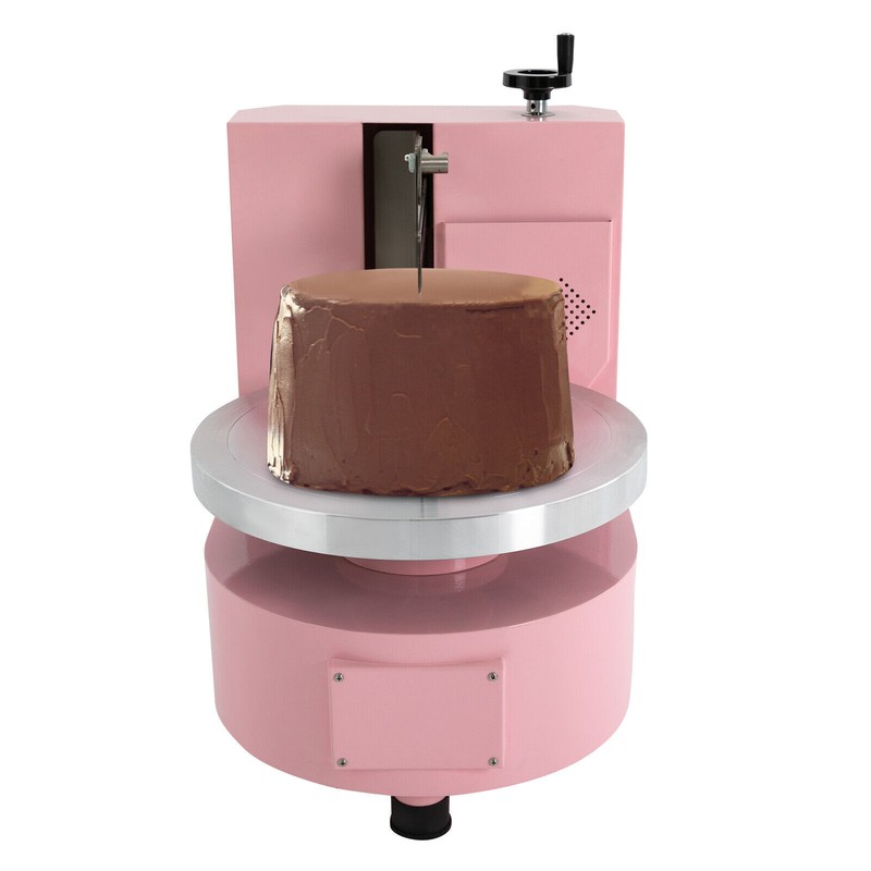 Cake Decorating Coating Machine 14.17" Turntable Pink 0–200 RPM for 4–12" Cakes gallery