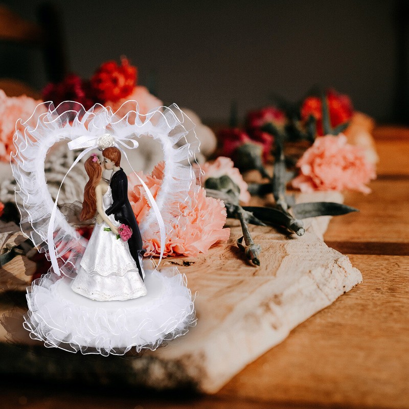 1PC Wedding Layout Prop Cake Dessert Table Decor Heart Shape Bride Groom Craft gallery