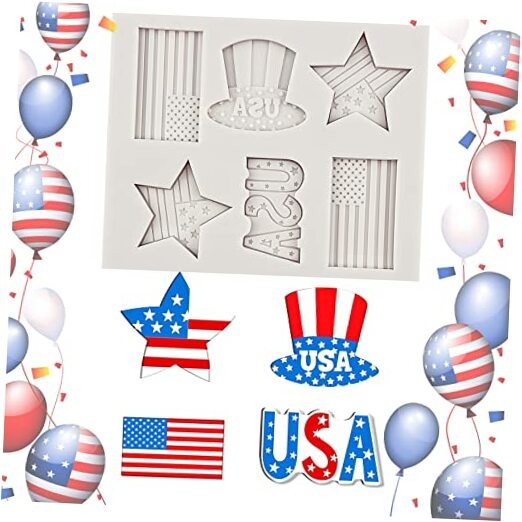 Independence Day Flag Star Silicone Molds