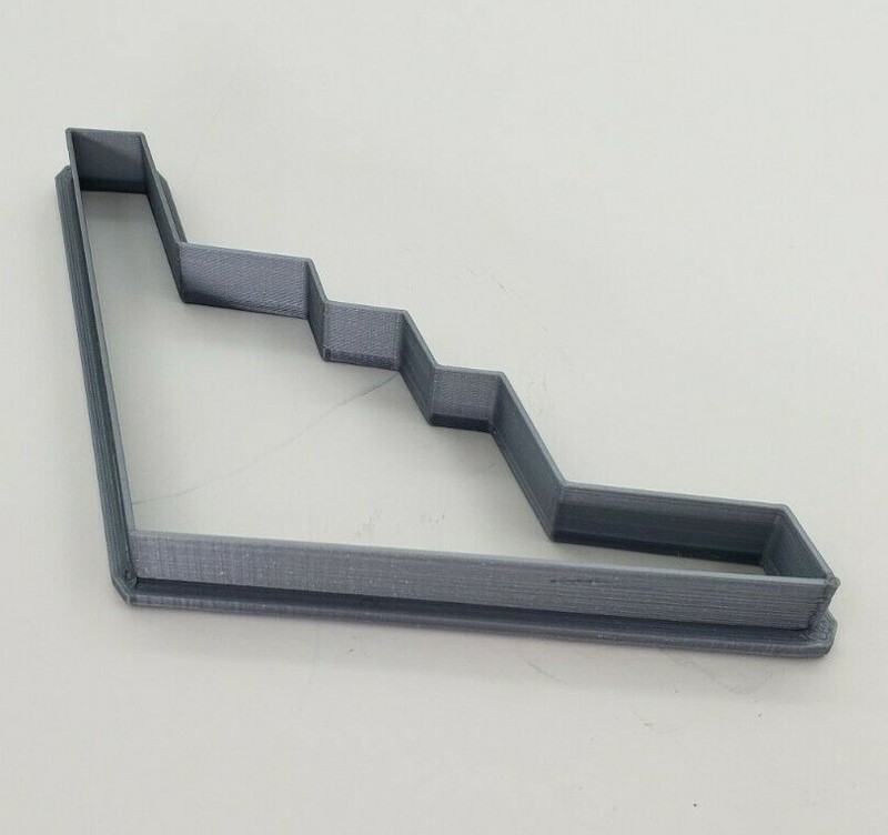 3D Printed B-2 Stealth Bomber Cookie Cutter Silver PLA Plastic gallery