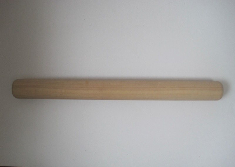 Solid Wood Rolling Pin, Extra Long 18.5″, 1.75″ Diameter, Rounded Ends, Unused