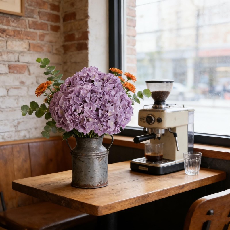 Kimura'S Cabin Kimuras Cabin 2Bouquets Fake Hydrangea Flowers Vintage gallery