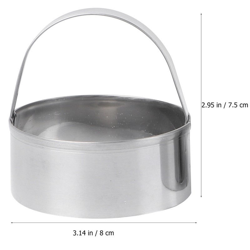 3PCS Round Biscuit Cutters Pastry Dough Cutter with Handle Circle Cookie Cutters gallery