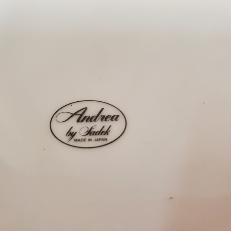 Andrea by Sadek India Garden 10.75" Cake Plate w/ Server Fine Porcelain China gallery