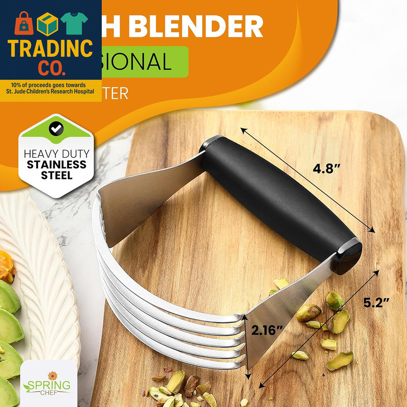 Dough Blender for Baking, Heavy Duty Dough Cutter Tool, Stainless Steel Pastry C gallery