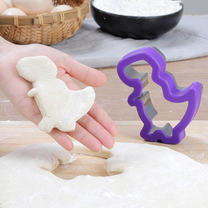 Dinosaur Cookie Cutters Set - Stainless Steel Shaped Cookie Candy Food Cutter... gallery