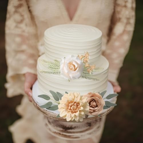 Artificial Flowers Combo Box Set Silk Flowers Fake Rose for DIY Nude Color gallery