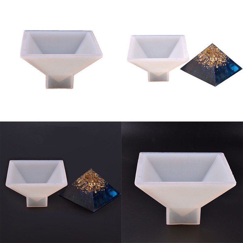 Crystal Epoxy Mold Silicone Pyramid Mold for Fondant Cake Baking DIY gallery