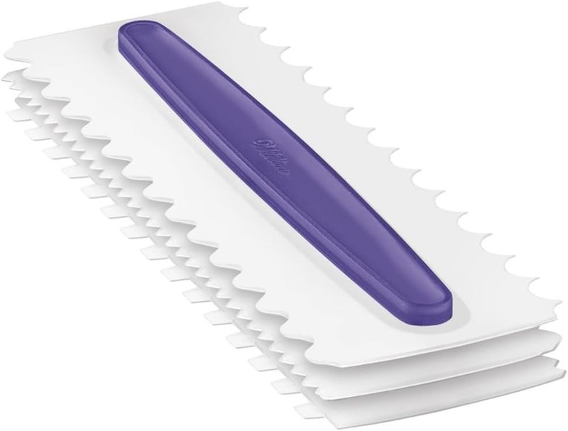 Wilton Icing Smoother Comb Set-3 Piece, White/Purple gallery