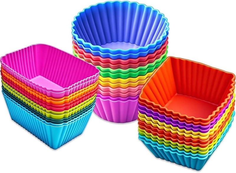 36 Pack Silicone Cupcake Liners Muffin Baking Cups Liners Reusable Non-Stick