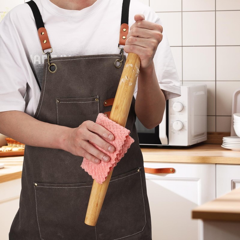 Classic French Rolling Pins Bamboo Wooden Rolling Pin for Baking Pizza Dough ... gallery