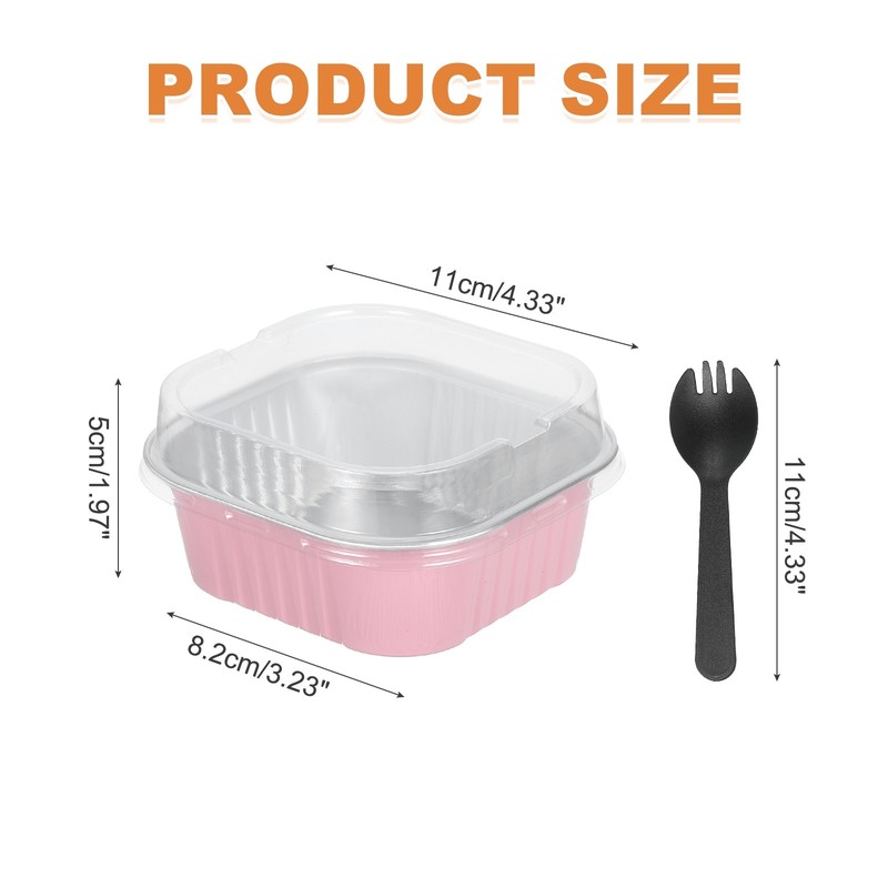 40Pack 10oz Cake Pans with Lids and Spoons Pink gallery