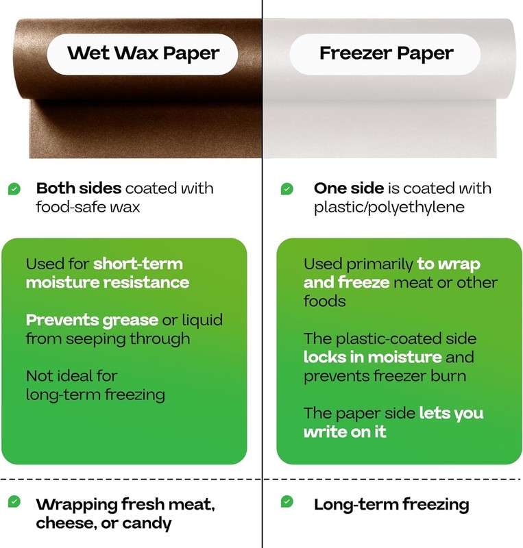 Brown Wet Wax Paper Roll 36" x 100' - -Made Moisture-Repellent Cooking gallery