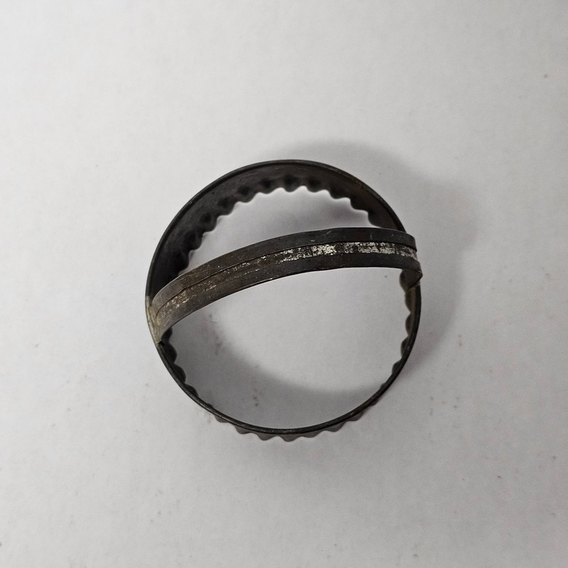 Vintage Fluted Biscuit Cutter Round 2 3/4" Shortbread Tin Metal Baking Tool gallery