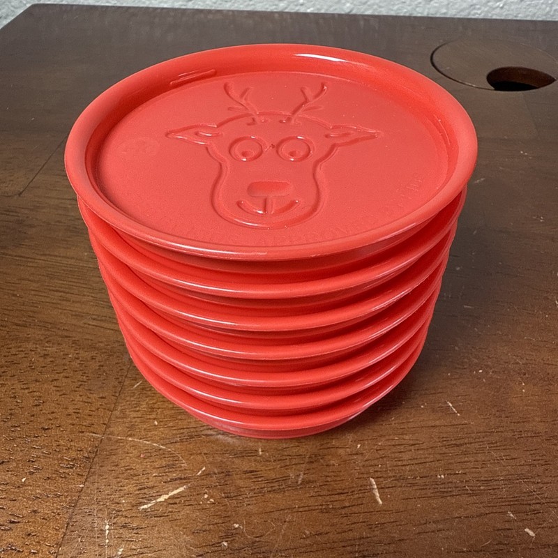 Pampered Chef Christmas Cookie Cutters Set of 7 Stackable Red Kid Safe gallery