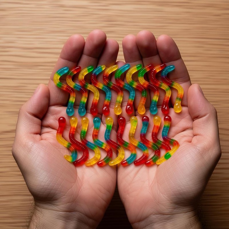 4Pcs Gummy Candy Molds - Silicone Gummy Worm Molds with 2Pcs Dropper,Non-stic... gallery