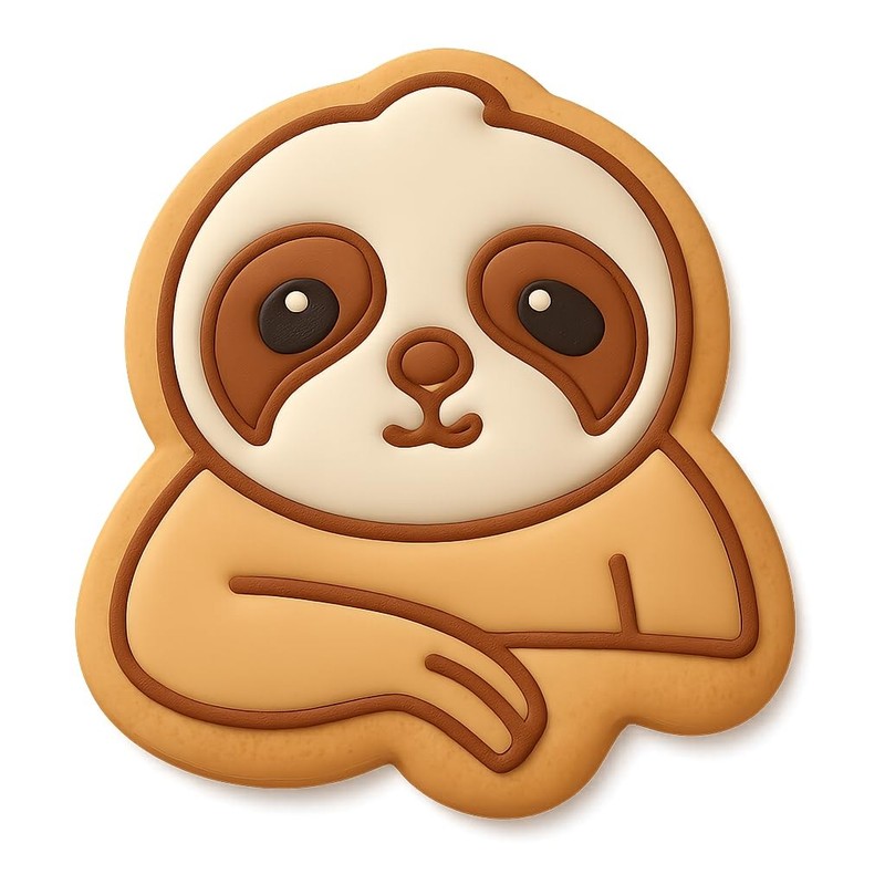 Curious Sloth Cookie Cutter & Stamp - 4x3.8 Fun Kitchen Baking gallery