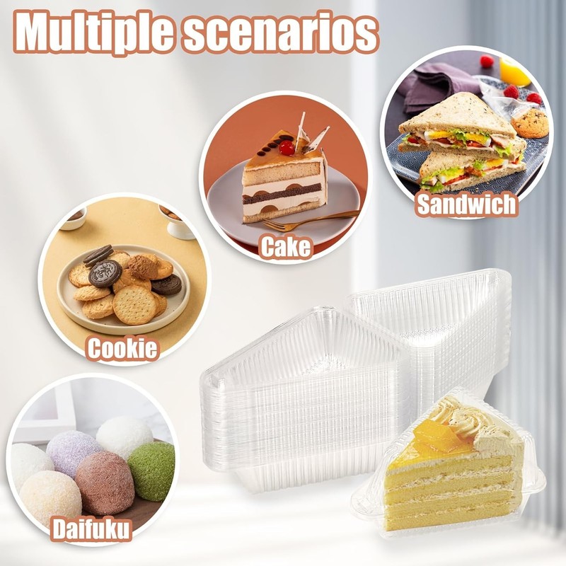 Stackable 50Pcs Disposable Cheesecake Containers - Elegant Take-Out Solution gallery