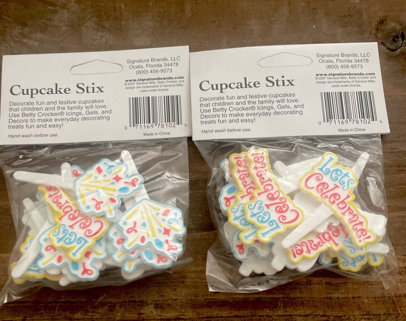 Betty Crocker Cupcake Stix Celebration "Let's Celebrate" 12 Count - 2 Packs New gallery