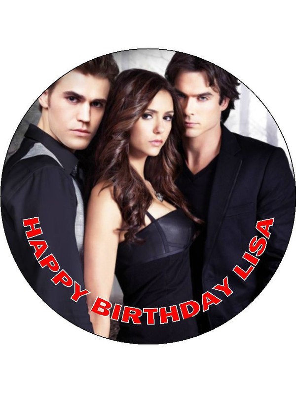 7.5 VAMPIRE DIARIES EDIBLE ICING BIRTHDAY CAKE TOPPER