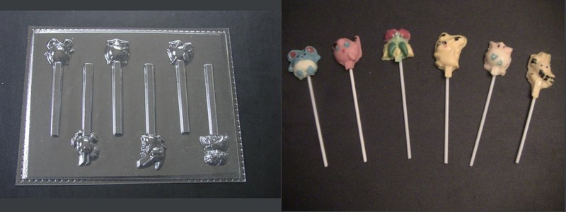 POKEMON FRIENDS Chocolate Soap Candy Bite Size Lollipop Mold