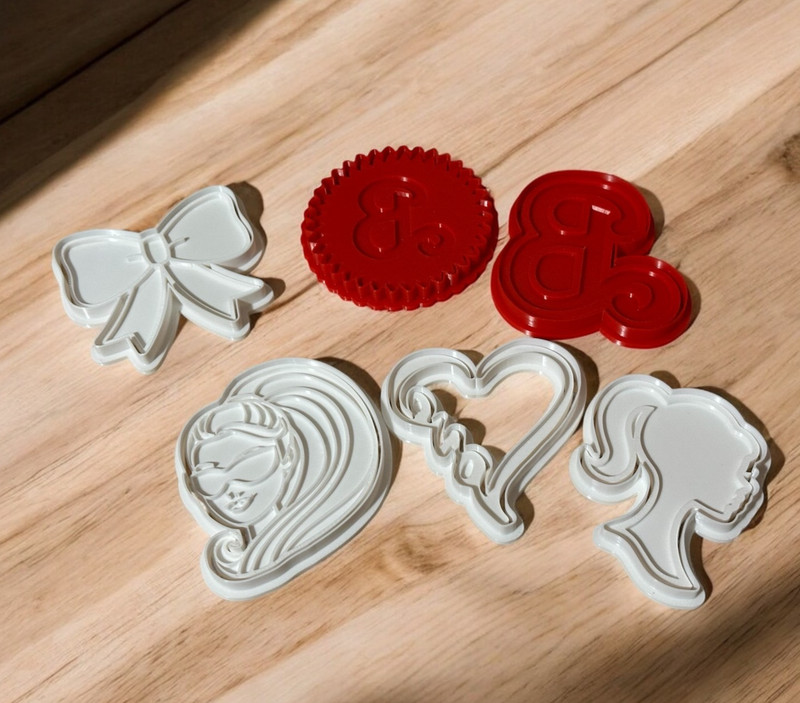 Barbie cookie cutters, barbie doll cookie cutter stamps, doll cookie cutters
