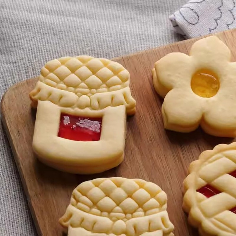 3D Jam Sandwich Cookie Cutter Set Small Cookie Cutters for Kids Jam Biscuit Cutt gallery