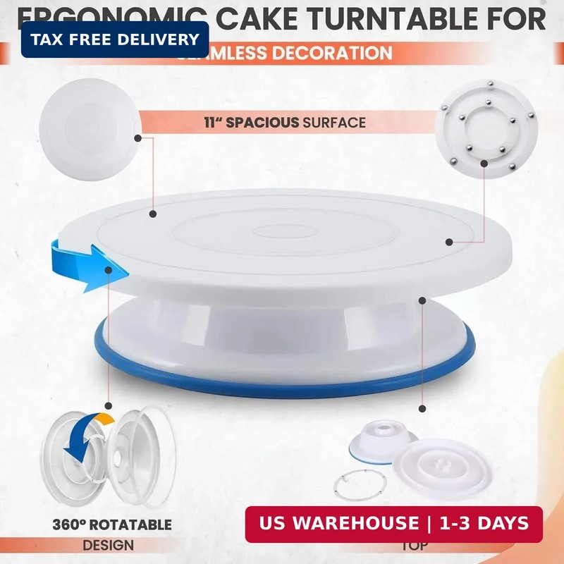 Cake Decorating Tools Supplies Kit - 82Pcs Baking Accessories with Turntable Sta gallery