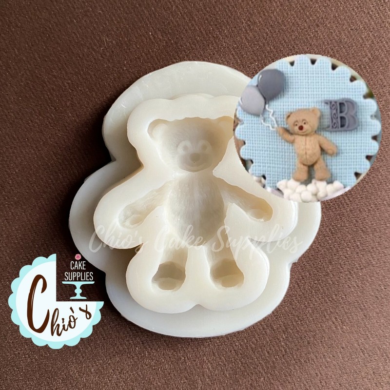 Teddy Bear Silicone Mold, 1½” H