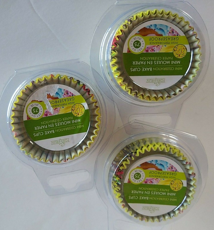 Mini Celebration Bake Cups Paper Cupcake Liners (3) 75pks Greaseproof By Fox Run gallery