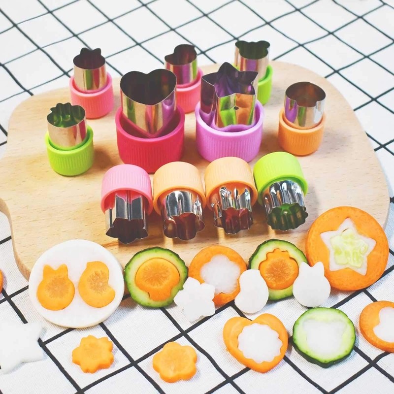 11Pack Stainless Steel Vegetable Cutter Shapes Set Mini Cookie Fruit Cutters gallery