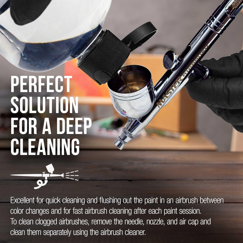 U.S. Art Supply 16oz Airbrush Cleaner - Fast-Acting Cleaning Solution gallery